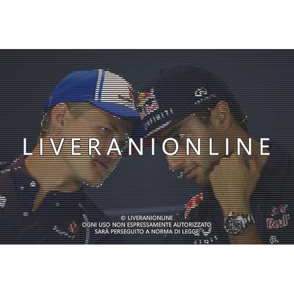 (L to R): Marcus Ericsson (SWE) Sauber F1 Team and Daniel Ricciardo (AUS) Red Bull Racing in the FIA Press Conference. 03.09.2015. Formula 1 World Championship, Rd 12, Italian Grand Prix, Monza, Italy, Preparation Day. AG ALDO LIVERANI SAS ONLY ITALY