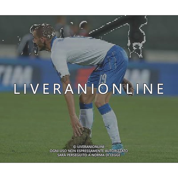 Qualificazioni ai Campionati Europei di Calcio UEFA Francia 2016 Gruppo H Firenze - 03.09.2015 Italia-Malta Nella Foto: leonardo bonucci sistema una zolla di erba del campo /Ph.Vitez-Ag. Aldo Liverani