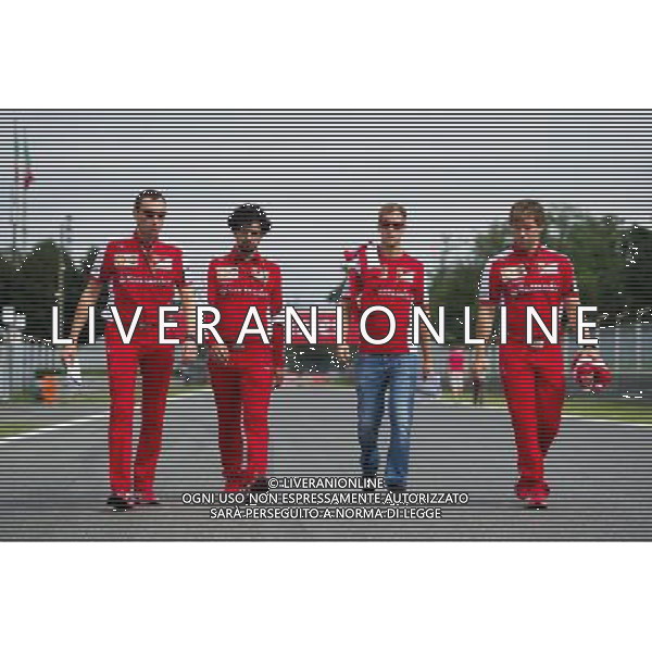 Sebastian Vettel (GER) Ferrari walks the circuit. 03.09.2015. Formula 1 World Championship, Rd 12, Italian Grand Prix, Monza, Italy, Preparation Day. AG ALDO LIVERANI SAS ONLY ITALY