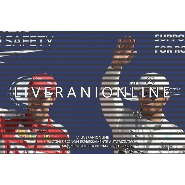 Lewis Hamilton (GBR), Mercedes AMG F1 Team and Sebastian Vettel (GER), Scuderia Ferrari 05.09.2015. Formula 1 World Championship, Rd 12, Italian Grand Prix, Monza, Italy, Qualifying Day. AG ALDO LIVERANI SAS ONLY ITALY