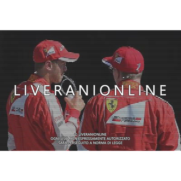Kimi Raikkonen (FIN), Scuderia Ferrari and Sebastian Vettel (GER), Scuderia Ferrari 05.09.2015. Formula 1 World Championship, Rd 12, Italian Grand Prix, Monza, Italy, Qualifying Day. AG ALDO LIVERANI SAS ONLY ITALY