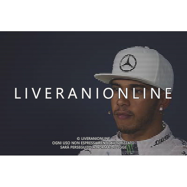 Lewis Hamilton (GBR) Mercedes AMG F1 in the FIA Press Conference. 05.09.2015. Formula 1 World Championship, Rd 12, Italian Grand Prix, Monza, Italy, Qualifying Day. AG ALDO LIVERANI SAS ONLY ITALY
