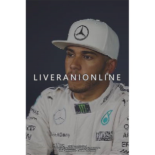 Lewis Hamilton (GBR) Mercedes AMG F1 in the FIA Press Conference. 05.09.2015. Formula 1 World Championship, Rd 12, Italian Grand Prix, Monza, Italy, Qualifying Day. AG ALDO LIVERANI SAS ONLY ITALY
