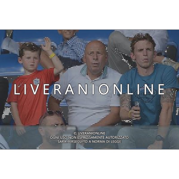 Qualificazioni ai Campionati Europei di Calcio UEFA Francia 2016 Gruppo E Serravalle (Repubblica di San Marino) - 05.09.2015 San Marino-Inghilterra Nella Foto:il figlio, il padre e il fratello di rooney in tribuna /Ph.Vitez-Ag. Aldo Liverani
