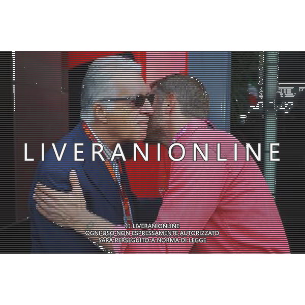 (L to R): Piero Ferrari (ITA) Ferrari Vice-President with Lapo Elkann (USA) LA Holding, Italia Independent and Independent Ideas President. 05.09.2015. Formula 1 World Championship, Rd 12, Italian Grand Prix, Monza, Italy, Qualifying Day. AG ALDO LIVERANI SAS ONLY ITALY