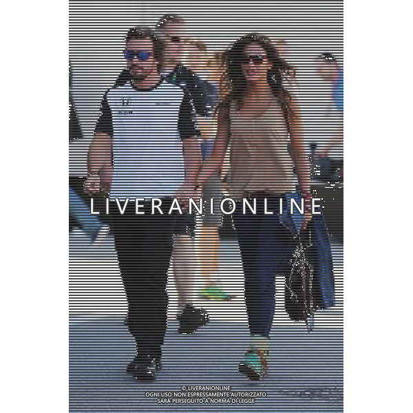 Fernando Alonso (ESP) McLaren with his girlfriend Lara Alvarez (ESP). 06.09.2015. Formula 1 World Championship, Rd 12, Italian Grand Prix, Monza, Italy, Race Day. AG ALDO LIVERANI SAS ONLY ITALY