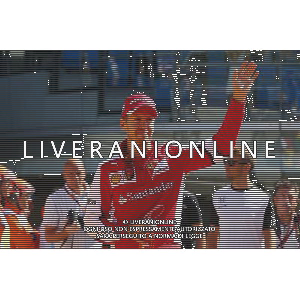 Sebastian Vettel (GER) Ferrari on the drivers parade. 06.09.2015. Formula 1 World Championship, Rd 12, Italian Grand Prix, Monza, Italy, Race Day. AG ALDO LIVERANI SAS ONLY ITALY