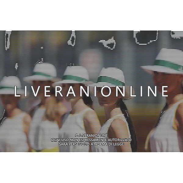 Grid girls on the drivers parade. 06.09.2015. Formula 1 World Championship, Rd 12, Italian Grand Prix, Monza, Italy, Race Day. AG ALDO LIVERANI SAS ONLY ITALY