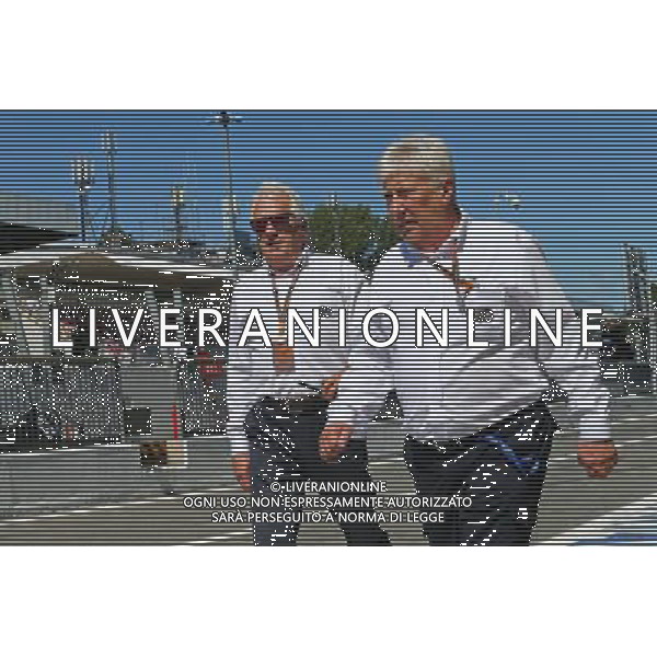 (L to R): Charlie Whiting (GBR) FIA Delegate with Herbie Blash (GBR) FIA Delegate. 06.09.2015. Formula 1 World Championship, Rd 12, Italian Grand Prix, Monza, Italy, Race Day. AG ALDO LIVERANI SAS ONLY ITALY