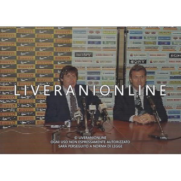1999 PRESENTAZIONE INTER GABRIELE ORIALI NELLA FOTO GIACINOTO FACCHETTI CON GABRIELE ORIALI AG ALDO LIVERANI SAS
