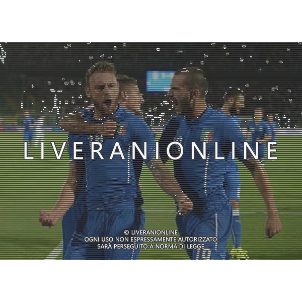 6-9-15 Palermo : italia - bulgaria Qualificazioni europei 2016 Nella foto: esultanza di de rossi dopo il gol 1-0 GIUSEPPE SERGI/AG ALDO LIVERANI SAS 