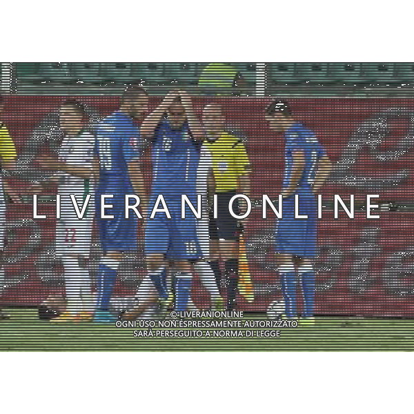 6-9-15 Palermo : italia - bulgaria Qualificazioni europei 2016 Nella foto: de rossi si dispera per l\'espulsione GIUSEPPE SERGI/AG ALDO LIVERANI SAS 