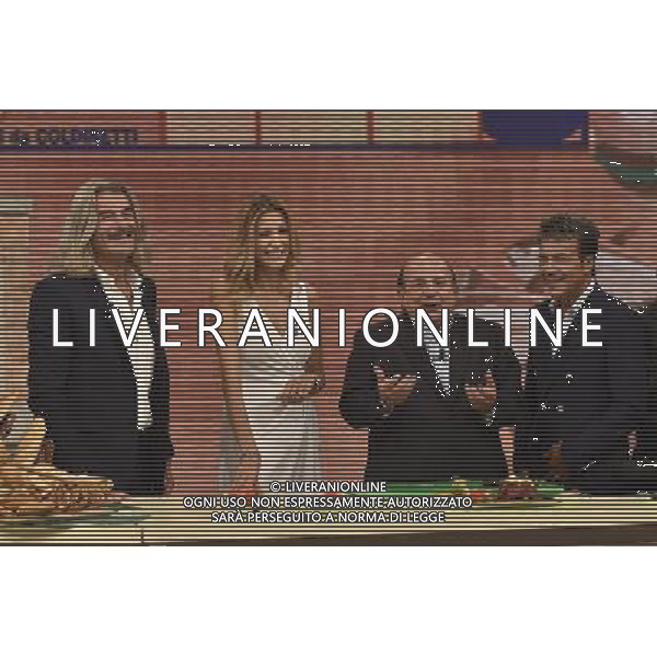 Roma - 07/09/2015 - Studi Rai Teulada - Prima puntata della trasmissione TV \' I Fatti Vostri \' - nella foto: Demo Morselli Adriana Volpe Giancarlo Magalli e Marcello Cirillo / Ph. Fabrizio Corradetti - Ag. Aldo Liverani sas