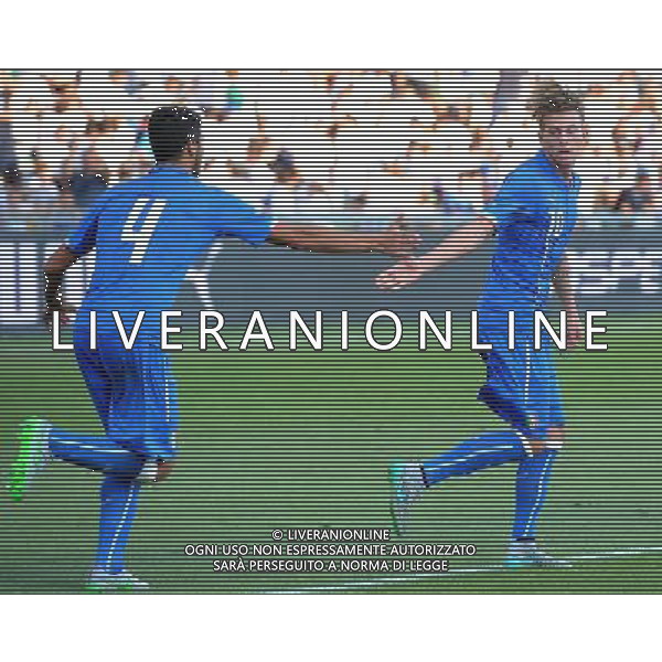 Qualificazioni ai Campionati Europei UEFA Under 21 Gruppo 2 Reggio Emilia - 08.09.2015 Italia-Slovenia Nella Foto:bernardeschi esulta /Ph.Vitez-Ag. Aldo Liverani