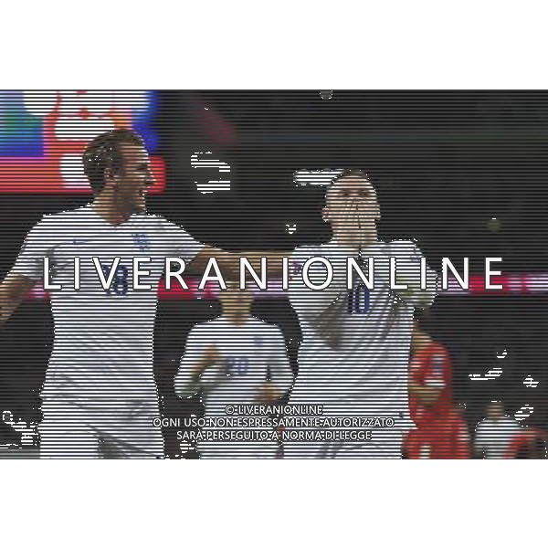 EnglandÕs Wayne Rooney celebrates scoring his sides second goal - a penalty - to break the England scoring record Photographer Ashley Western/CameraSport International Football - UEFA EURO 2016 - UEFA European Championship Qualifying Group E - England v Switzerland - Tuesday 8th September 2015 - Wembley Stadium - London © CameraSport - 43 Linden Ave. Countesthorpe. Leicester. England. LE8 5PG - Tel: +44 (0) 116 277 4147 - admin@camerasport.com - www.camerasport.com AG ALDO LIVERANI SAS ONLY ITALY