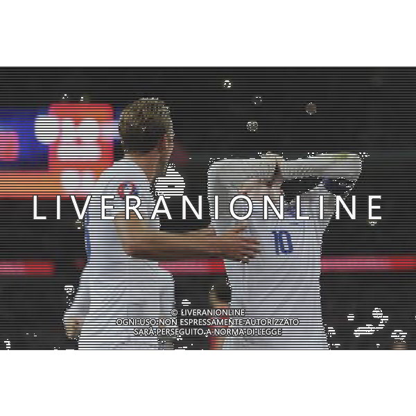 EnglandÕs Wayne Rooney celebrates scoring his sides second goal - a penalty - to break the England scoring record Photographer Ashley Western/CameraSport International Football - UEFA EURO 2016 - UEFA European Championship Qualifying Group E - England v Switzerland - Tuesday 8th September 2015 - Wembley Stadium - London © CameraSport - 43 Linden Ave. Countesthorpe. Leicester. England. LE8 5PG - Tel: +44 (0) 116 277 4147 - admin@camerasport.com - www.camerasport.com AG ALDO LIVERANI SAS ONLY ITALY