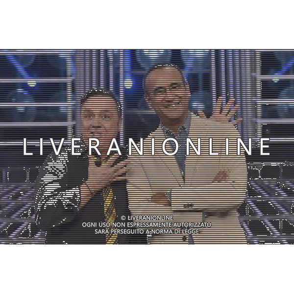 Roma - 09/09/2015 - Studio 9 Rai Studios - Trasmissione TV \' Tale e Quale Show \' - nella foto: Carlo Conti e Gabriele Cirilli / Ph. Fabrizio Corradetti - Ag. Aldo Liverani sas