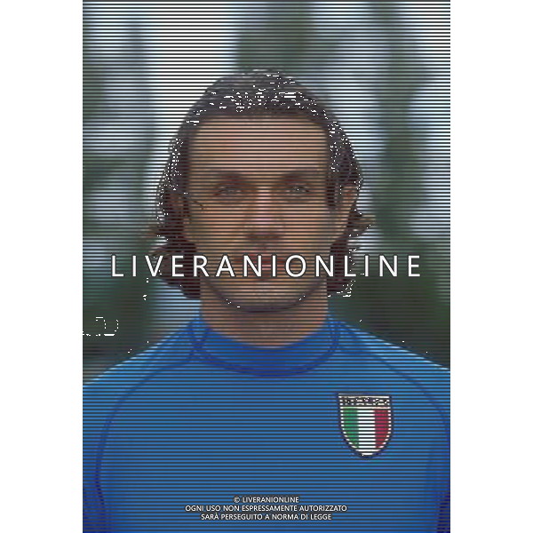 NAZIONALE ITALIANA CALCIO 2001/2002 NELLA FOTO MALDINI PAOLO FOTOSERVIZIO ALDO LIVERANI