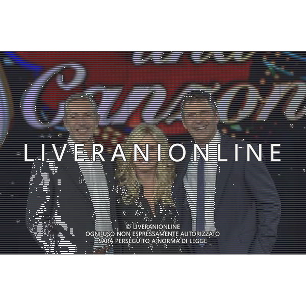 Roma - 10/09/2015 - Auditorium Rai - Presentazione trasmissione TV \' Ti lascio una canzone \' - nella foto: Massimiliano Pani Antonella Clerici e Fabrizio Frizzi / Ph. Fabrizio Corradetti - Ag. Aldo Liverani sas