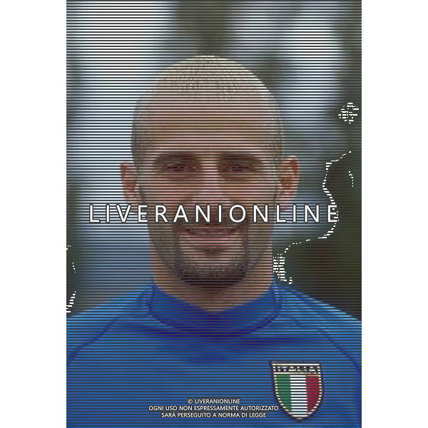 NAZIONALE ITALIANA CALCIO 2001/2002 NELLA FOTO PANCARO GIUSEPPE FOTOSERVIZIO ALDO LIVERANI