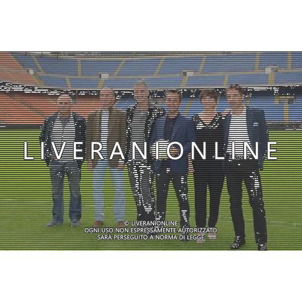 Milano stadio S.Siro photocall quelli che il calcio Nicola Savino,Gialappa\'s ,Lucia Ocone,Ubaldo Pantani FOTO ALDO GAZZANIGA-AG ALDO LIVERANI SAS