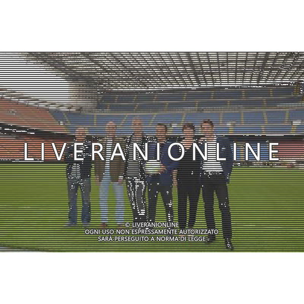 Milano stadio S.Siro photocall quelli che il calcio Nicola Savino,Gialappa\'s ,Lucia Ocone,Ubaldo Pantani FOTO ALDO GAZZANIGA-AG ALDO LIVERANI SAS