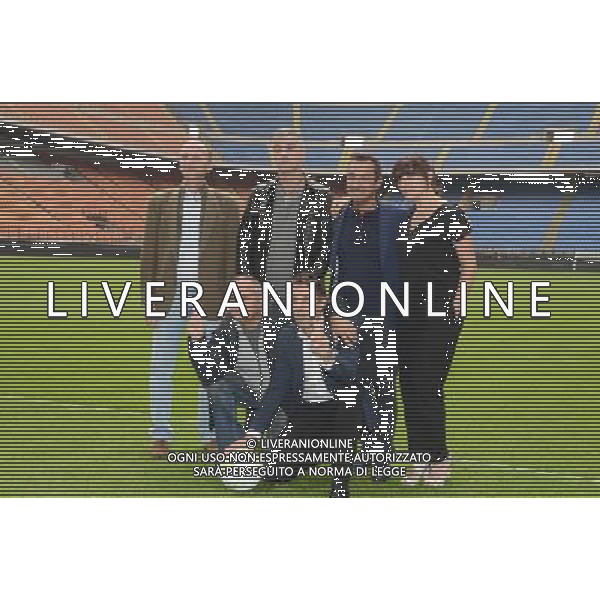 Milano stadio S.Siro photocall quelli che il calcio Nicola Savino,Gialappa\'s ,Lucia Ocone,Ubaldo Pantani FOTO ALDO GAZZANIGA-AG ALDO LIVERANI SAS