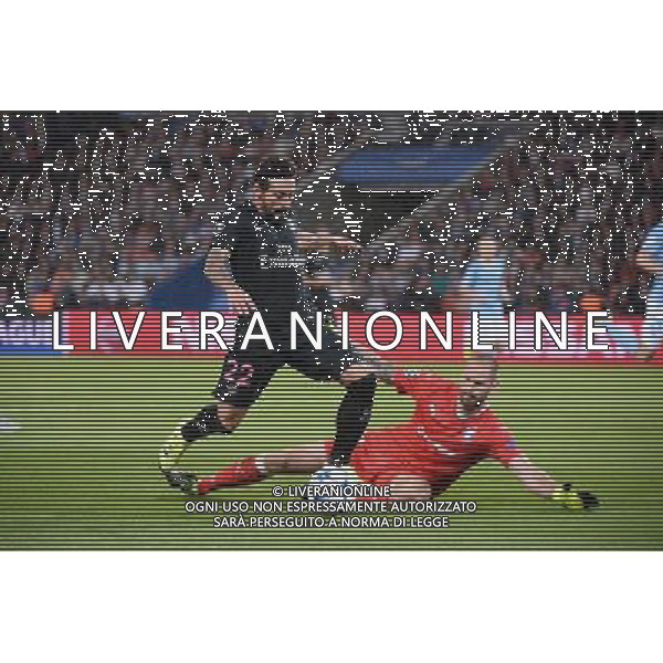 Ezequiel LAVEZZI / Johan WILAND - 15.09.2015 - PSG / Malmo - 1ere journee Champions League Photo : Nolwenn Le Gouic / Icon Sport /AGENZIA ALDO LIVERANI Sas - ITALY ONLY - EDITORIAL USE ONLY