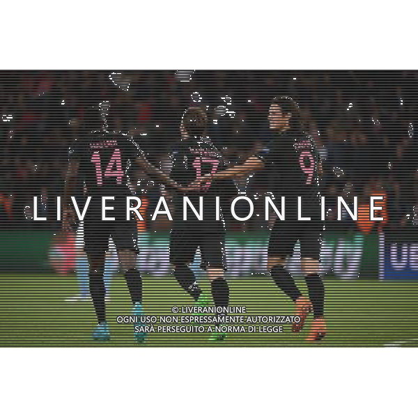 Joie Edinson CAVANI - 15.09.2015 - PSG / Malmo - 1ere journee Champions League Photo : Nolwenn Le Gouic / Icon Sport /AGENZIA ALDO LIVERANI Sas - ITALY ONLY - EDITORIAL USE ONLY
