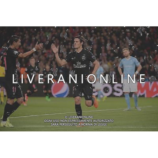 Joie Edinson CAVANI / Angel DI MARIA - 15.09.2015 - PSG / Malmo - 1ere journee Champions League Photo : Nolwenn Le Gouic / Icon Sport /AGENZIA ALDO LIVERANI Sas - ITALY ONLY - EDITORIAL USE ONLY