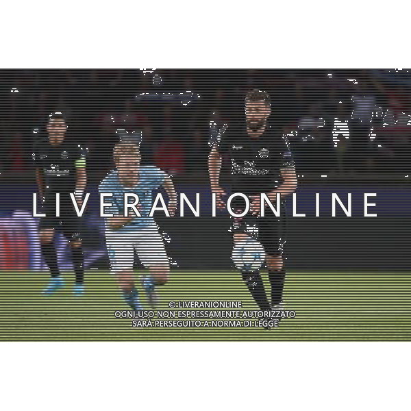 Thiago MOTTA / Oscar LEWICKI - 15.09.2015 - PSG / Malmo - 1ere journee Champions League Photo : Nolwenn Le Gouic / Icon Sport /AGENZIA ALDO LIVERANI Sas - ITALY ONLY - EDITORIAL USE ONLY