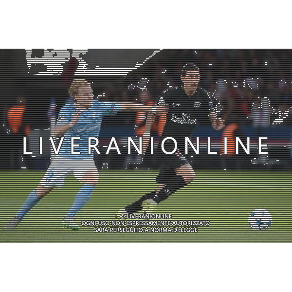 Angel DI MARIA / Oscar LEWICKI - 15.09.2015 - PSG / Malmo - 1ere journee Champions League Photo : Nolwenn Le Gouic / Icon Sport AG ALDO LIVERANI SAS ONLY ITALY