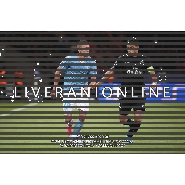 Nikola DJURDJIC / Thiago SILVA - 15.09.2015 - PSG / Malmo - 1ere journee Champions League Photo : Nolwenn Le Gouic / Icon Sport AG ALDO LIVERANI SAS ONLY ITALY