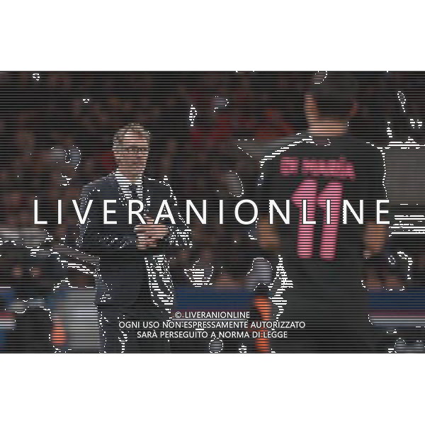 Laurent BLANC / Angel DI MARIA - 15.09.2015 - PSG / Malmo - 1ere journee Champions League Photo : Nolwenn Le Gouic / Icon Sport AG ALDO LIVERANI SAS ONLY ITALY
