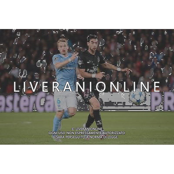 Javier PASTORE / Oscar LEWICKI - 15.09.2015 - PSG / Malmo - 1ere journee Champions League Photo : Nolwenn Le Gouic / Icon Sport AG ALDO LIVERANI SAS ONLY ITALY