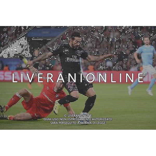 Ezequiel LAVEZZI / Johan WILAND - 15.09.2015 - PSG / Malmo - 1ere journee Champions League Photo : Nolwenn Le Gouic / Icon Sport AG ALDO LIVERANI SAS ONLY ITALY