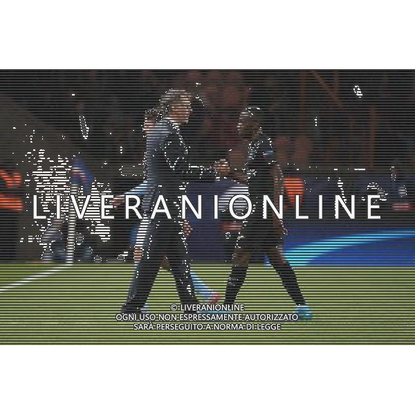 Blaise MATUIDI / Laurent BLANC - 15.09.2015 - PSG / Malmo - 1ere journee Champions League Photo : Nolwenn Le Gouic / Icon Sport AG ALDO LIVERANI SAS ONLY ITALY