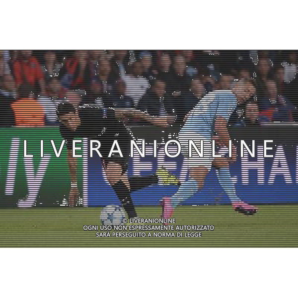 Angel DI MARIA / Nikola DJURDJIC - 15.09.2015 - PSG / Malmo - 1ere journee Champions League Photo : Nolwenn Le Gouic / Icon Sport AG ALDO LIVERANI SAS ONLY ITALY