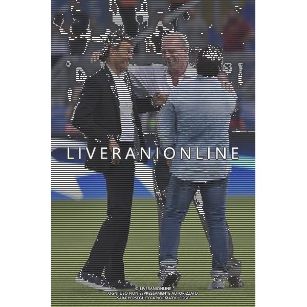Roma - 16/09/2015 - Stadio Olimpico - Uefa Champions League 2015/2016 - Gruppo E - AS Roma vs Barcellona - nella foto: Walter Sabatini e Luis Enrique / Ph Fabrizio Corradetti - Ag. Aldo Liverani sas