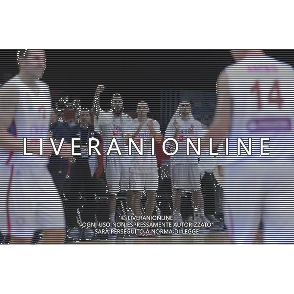 Miroslav Raduljica / Stefan Markovic - 16.09.2015 - Serbie / Republique Tcheque - 1/4Finale Euro Basket 2015 -Lille Photo : Massimo Ceretti / Icon Sport AG ALDO LIVERANI SAS ONLY ITALY