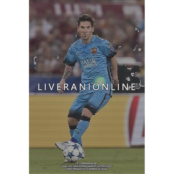 Roma - 16/09/2015 - Stadio Olimpico - Uefa Champions League 2015/2016 - Gruppo E - AS Roma vs Barcellona - nella foto: Lionel Messi colpito da un fascio laser / Ph Fabrizio Corradetti - Ag. Aldo Liverani sas