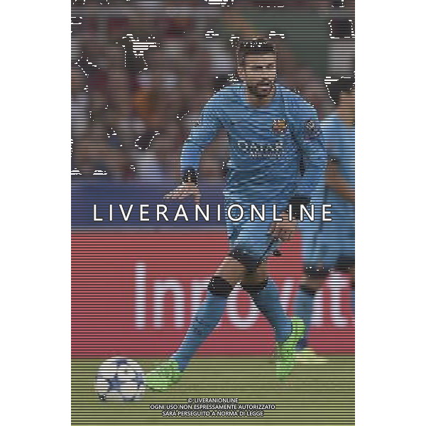 Roma - 16/09/2015 - Stadio Olimpico - Uefa Champions League 2015/2016 - Gruppo E - AS Roma vs Barcellona - nella foto: Gerard Pique\' / Ph Fabrizio Corradetti - Ag. Aldo Liverani sas