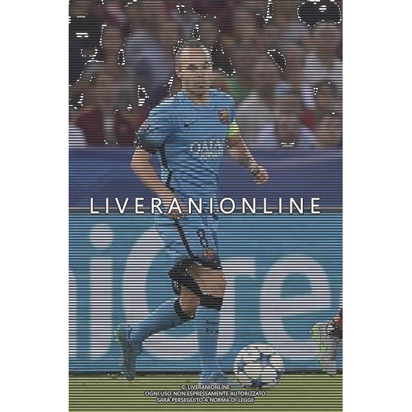 Roma - 16/09/2015 - Stadio Olimpico - Uefa Champions League 2015/2016 - Gruppo E - AS Roma vs Barcellona - nella foto: Andres Iniesta / Ph Fabrizio Corradetti - Ag. Aldo Liverani sas