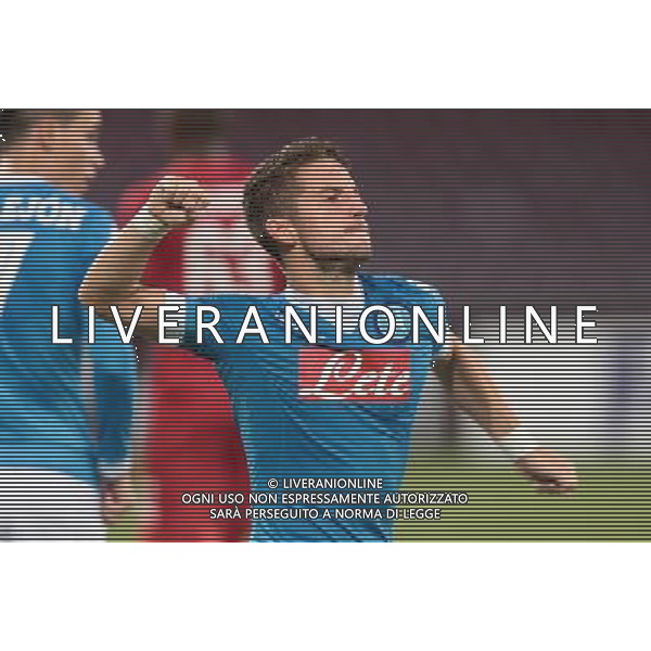 NAPOLI, CLUB BRUGGE 17-09-2015 NELLA FOTO: ESULTANZA MERTENS FOTO MOSCA- AG.LIVERANI