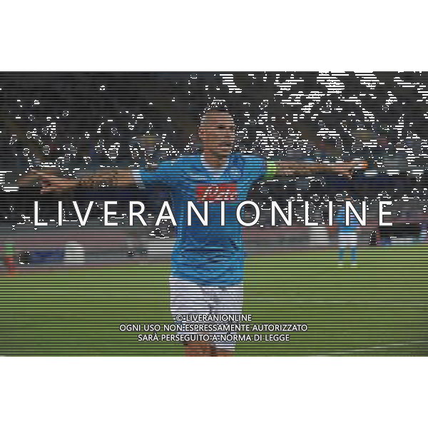 NAPOLI, CLUB BRUGGE europa league 17-09-2015 NELLA FOTO: ESULTANZA HAMSIK FOTO MOSCA, AG.LIVERANI