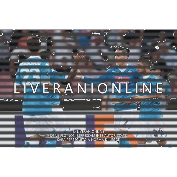 NAPOLI, CLUB BRUGGE europa league 17-09-2015 NELLA FOTO: ESULTANZA CALLEJON FOTO MOSCA-AG LIVERANI