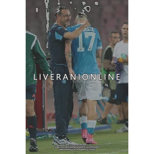 NAPOLI, CLUB BRUGGE europa league 17-09-2015 NELLA FOTO: SARRI, HAMSIK FOTO MOSCA-AG LIVERANI