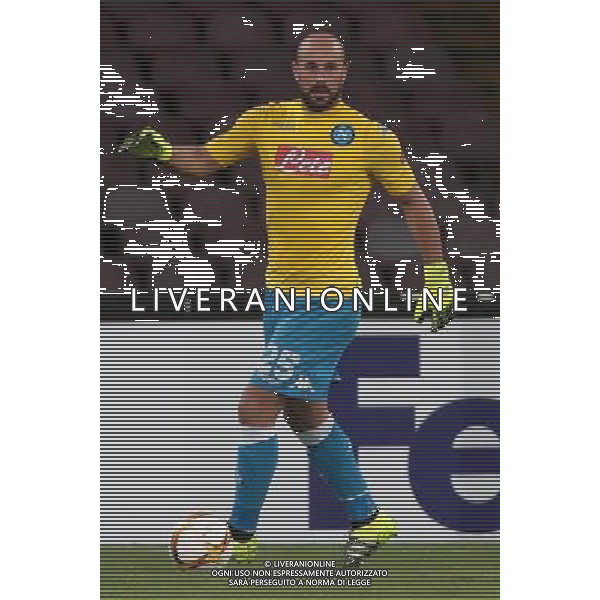 NAPOLI BRUGGE EUROPALEAGUE 17-09-2015 NELLA FOTO: PEPE REINA FOTO MOSCA- AG.LIVERANI