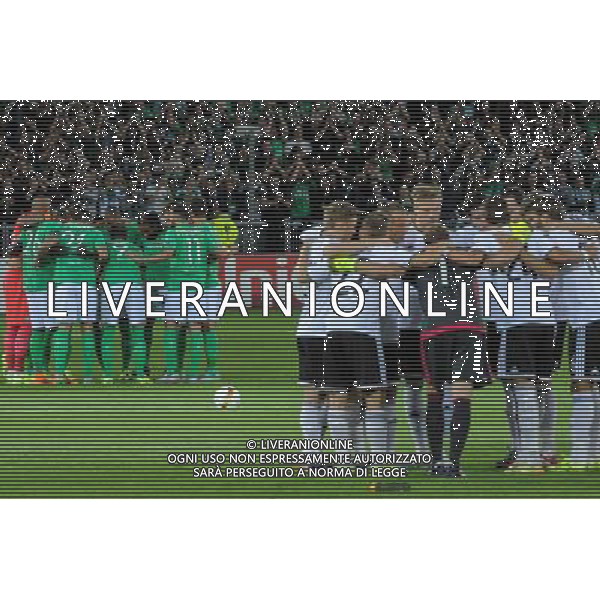 Equipe de Saint Etienne / equipe de Rosenborg - 17.09.2015 - Saint Etienne / Rosenborg - Europa League Photo : Jean Paul Thomas / Icon Sport *** Local Caption *** AG ALDO LIVERANI SAS ONLY ITALY *** Local Caption *** AG ALDO LIVERANI SAS ONLY ITALY