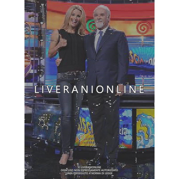 Presentazione 28a edizione di Striscia la notizia Milano - 18.09.2015 Nella Foto:Antonio Ricci con Michelle Hunziker /Ph.Vitez-Ag. Aldo Liverani